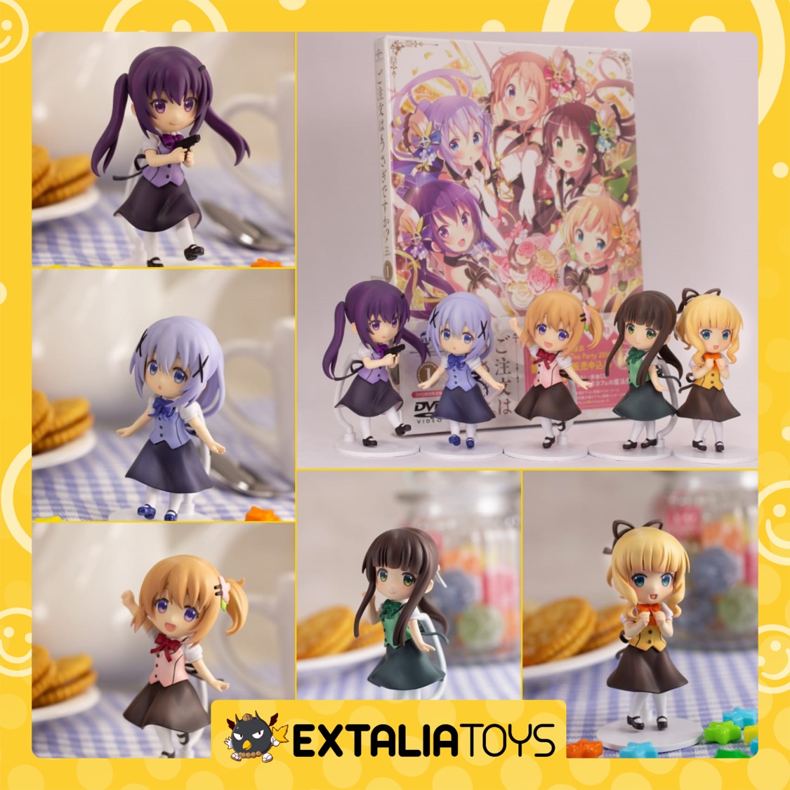 [PO] PLUM MINI FIGURE COCOA/CHINO/RIZE/CHIYA/SYARO - Is the order a rabbit? BLOOM