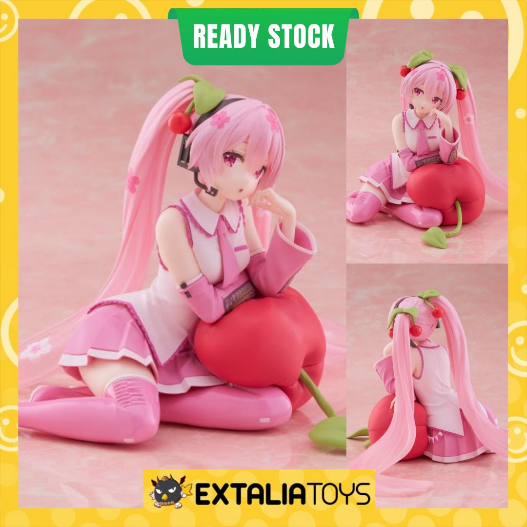 TAITO DESKTOP CUTE FIGURE SAKURA MIKU (CHERRY CUSHION VER.) - VOCALOID