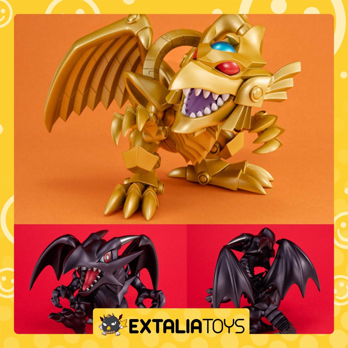 [PO] MEGAHOUSE MEGATOON YU-GI-OH ! DUEL MONSTERS RED EYES BLACK DRAGON & THE WINGED DRAGON OF RA