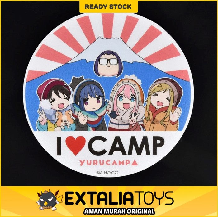 Yurucamp Reflector Magnet Sticker 02 I Love Camp