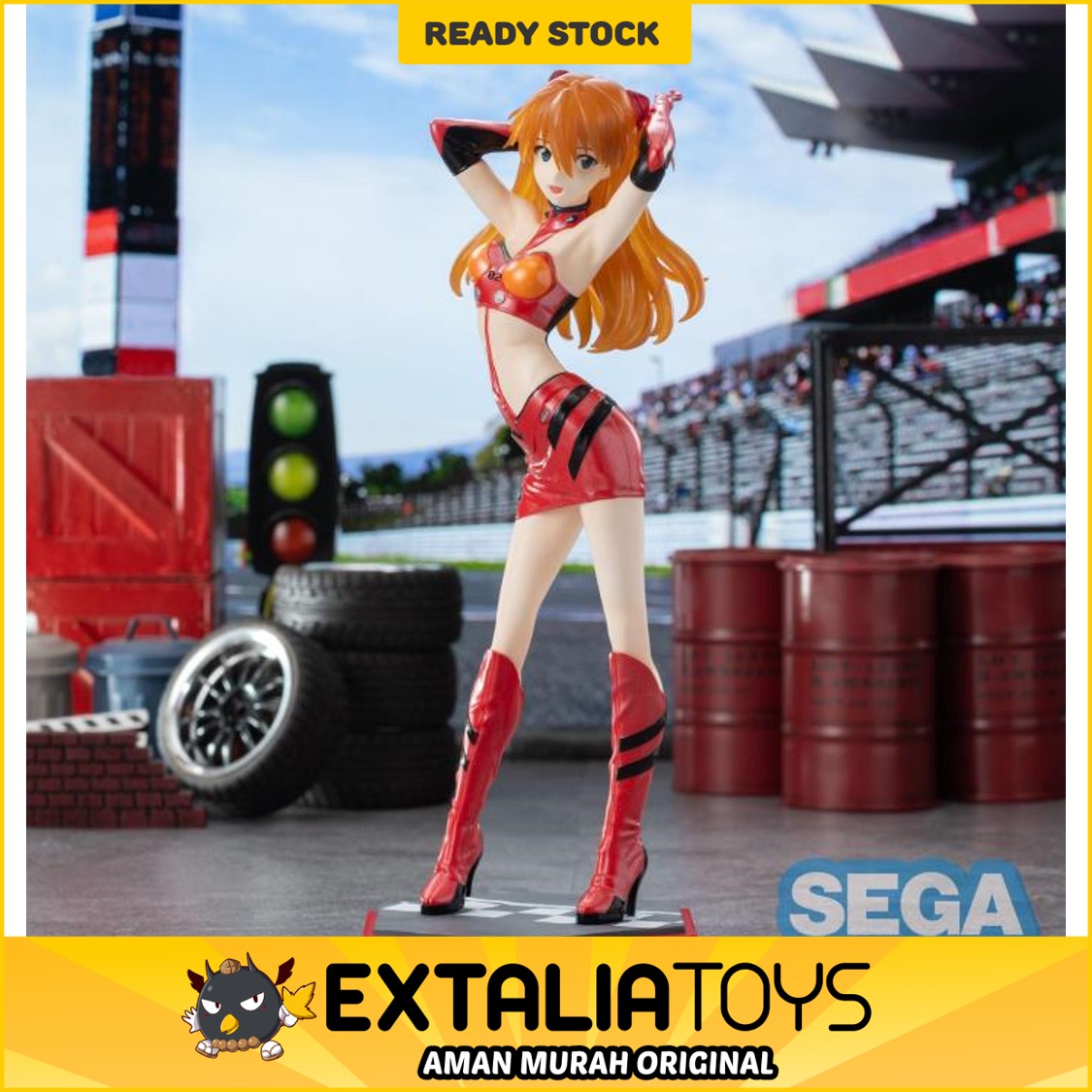 SEGA RACING LUMINASTA FIGURE ASUKA SHIKINAMI LANGLEY (PIT WALK) - EVANGELION