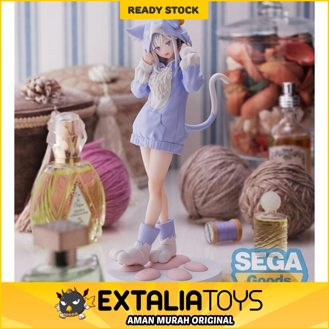 SEGA LUMINASTA FIGURE EMILIA : MOFUMOFU PACK - RE: ZERO