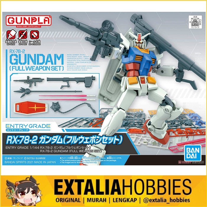 BANDAI ENTRY GRADE 1/144 RX-78-2 GUNDAM (FULL WEAPON SET)