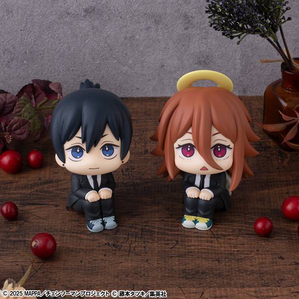 MEGAHOUSE LOOKUP FIGURE CHAINSAW MAN THE MOVIE - REZE ARC & AKI HAYAKAWA SMILE VER. & ANGEL DEVIL SET (WITH GIFT)
