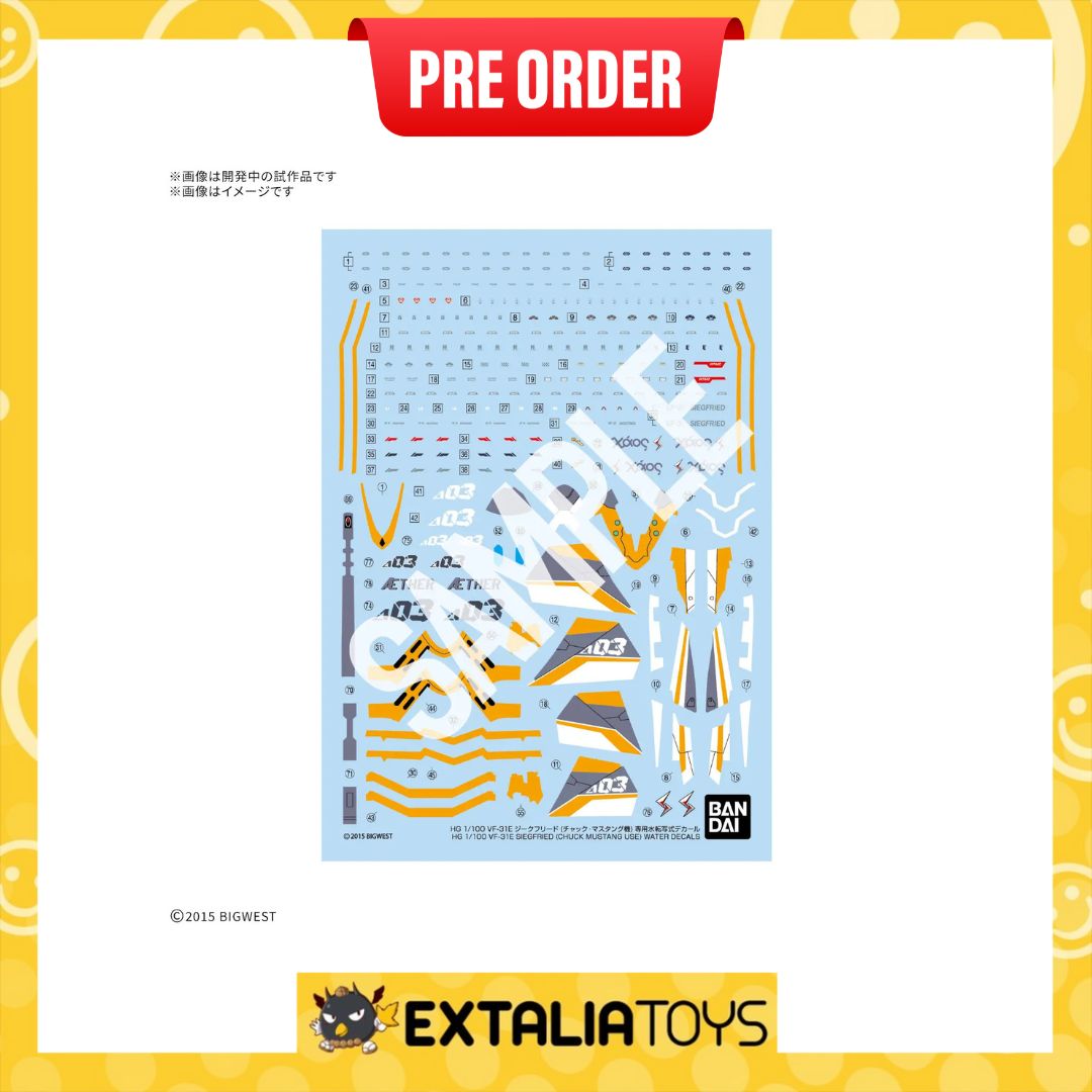 [PO] BANDAI HG 1/100 VF-31E SIEGFRIED （CHUCK MUSTANG USE）