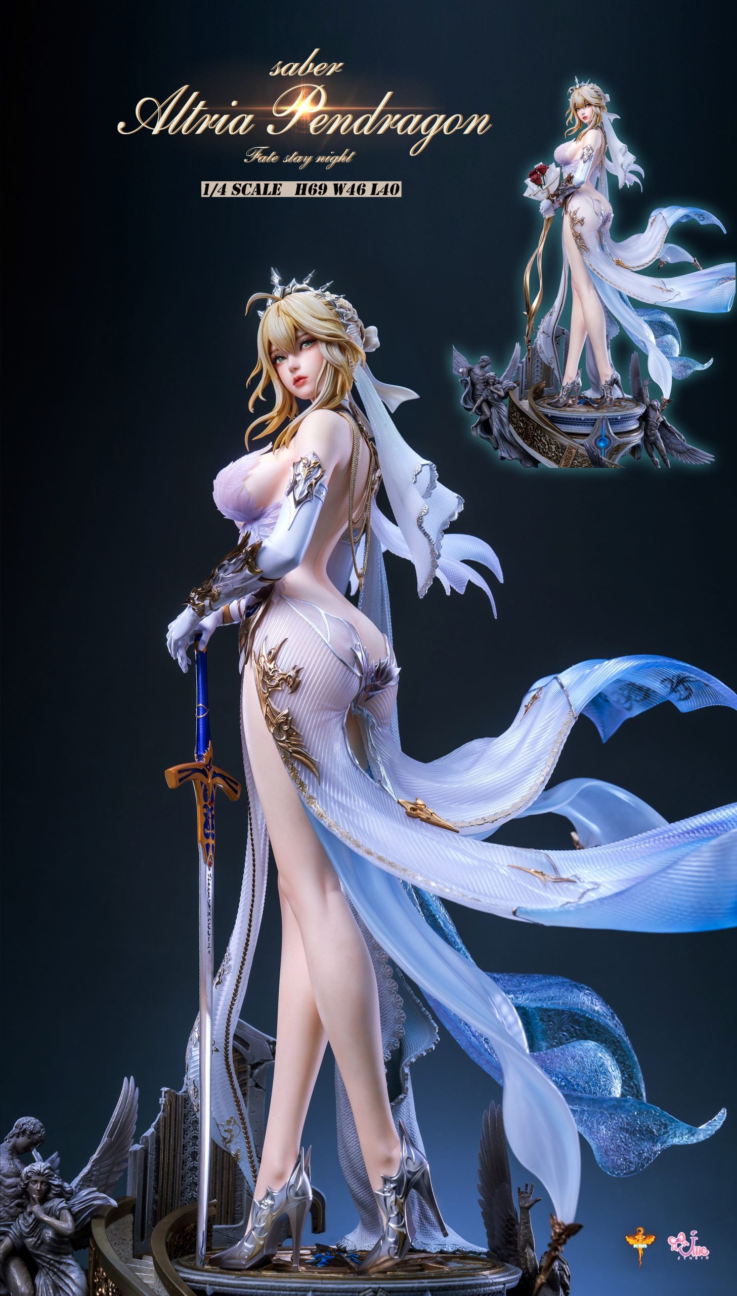[PO[ RESIN FIGURE Fate Saber Artoria Pendragon Wedding Dress - DT STUDIO