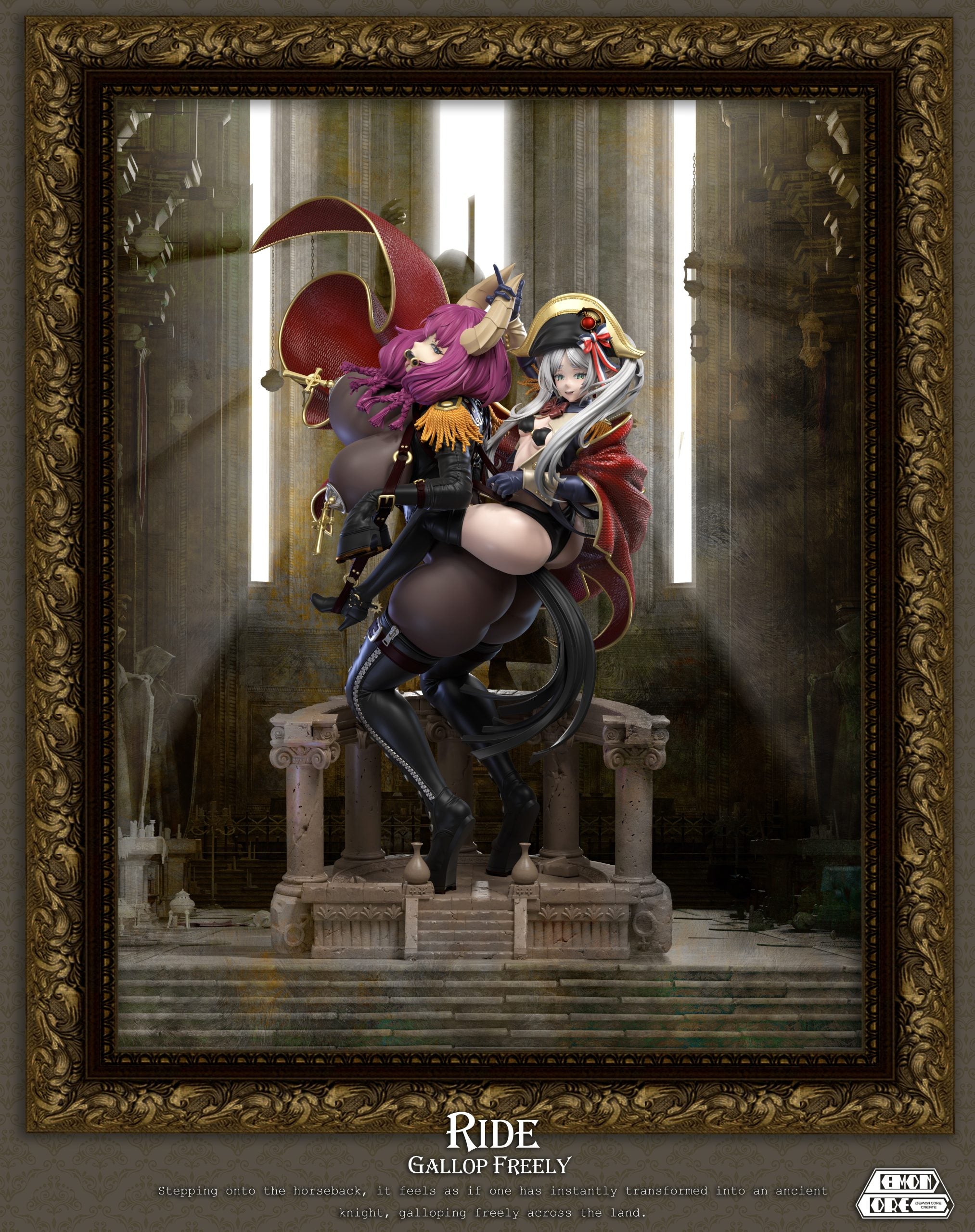 [PO] RESIN FIGURE Frieren: Beyond Journey's End Frieren & Aura cosplaying Napoleon Crossing the Alps - Demon Core Studio
