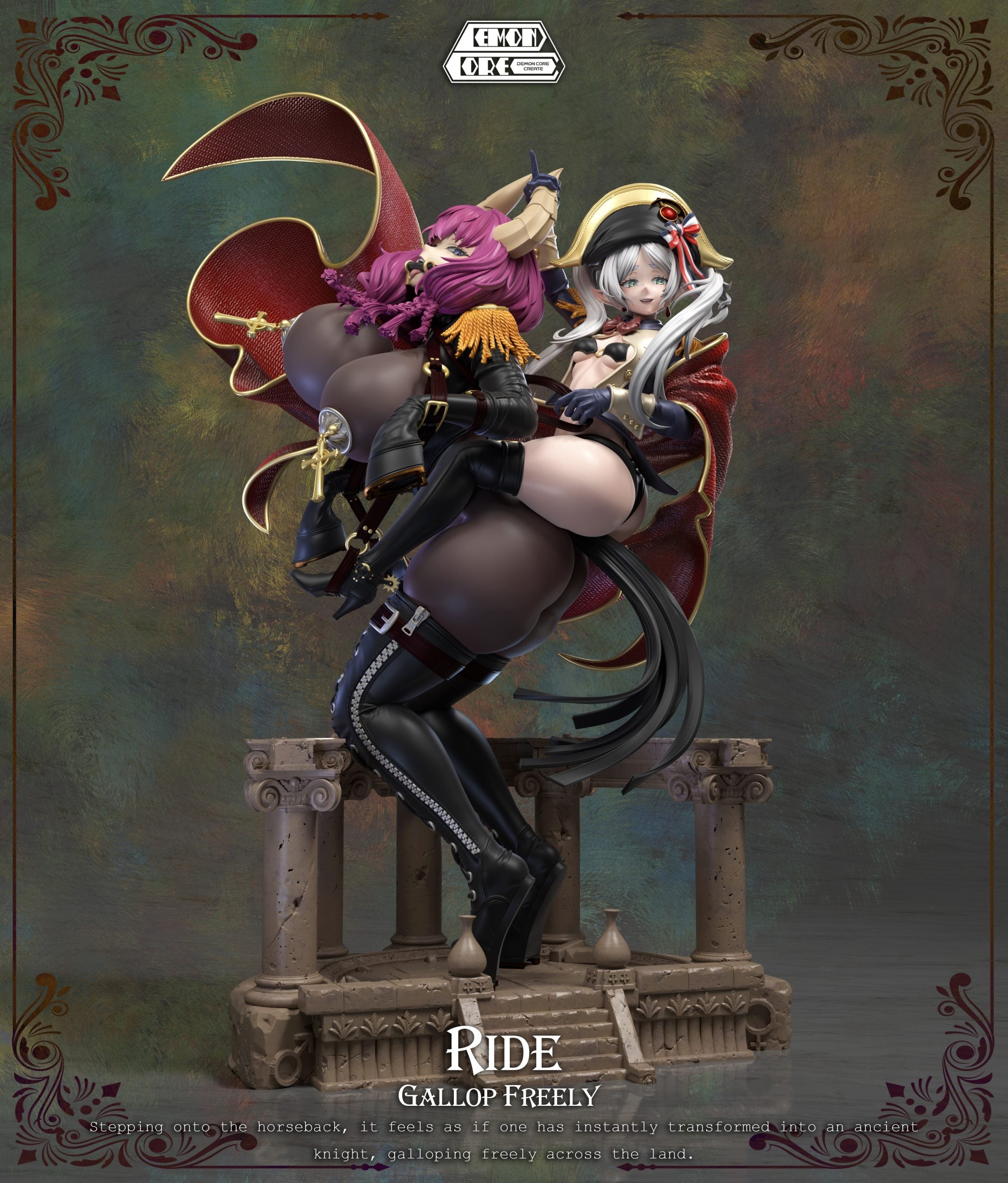 [PO] RESIN FIGURE Frieren: Beyond Journey's End Frieren & Aura cosplaying Napoleon Crossing the Alps - Demon Core Studio