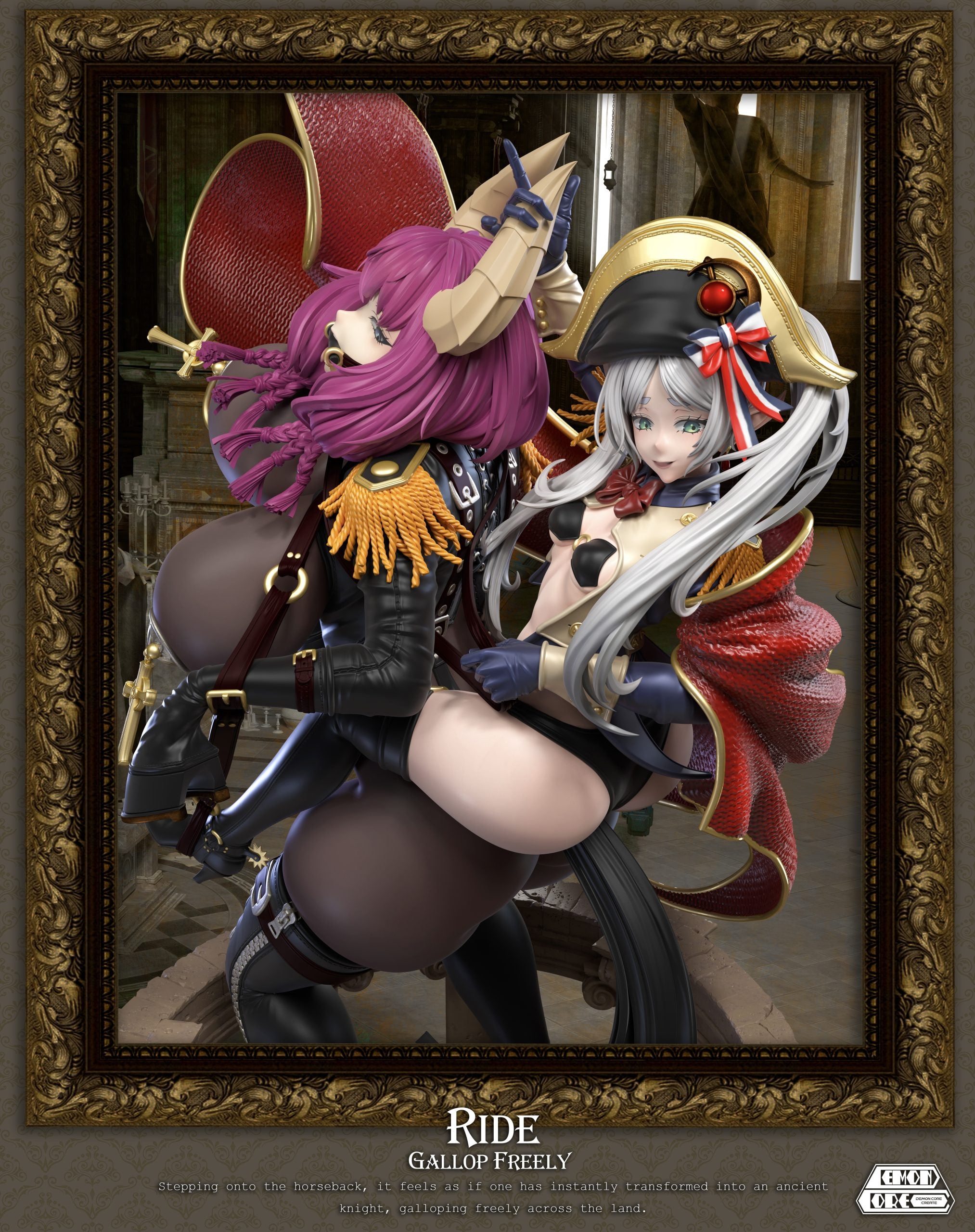 [PO] RESIN FIGURE Frieren: Beyond Journey's End Frieren & Aura cosplaying Napoleon Crossing the Alps - Demon Core Studio