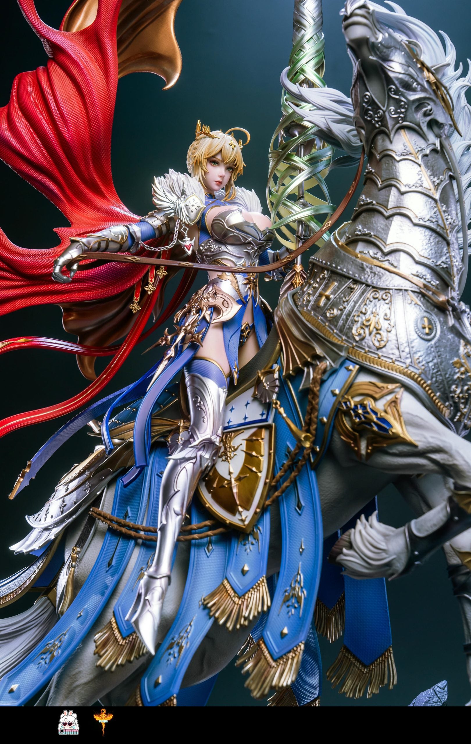 [PO] RESIN FIGRUE Fate White Lancer Resonant Black Lancer Resonant Saber Artoria Pendragon Twin Lancers Resonance - UMM STUDIO