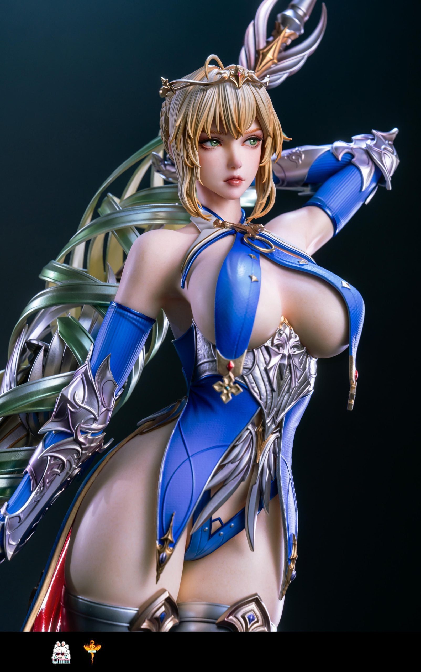 [PO] RESIN FIGRUE Fate White Lancer Resonant Black Lancer Resonant Saber Artoria Pendragon Twin Lancers Resonance - UMM STUDIO