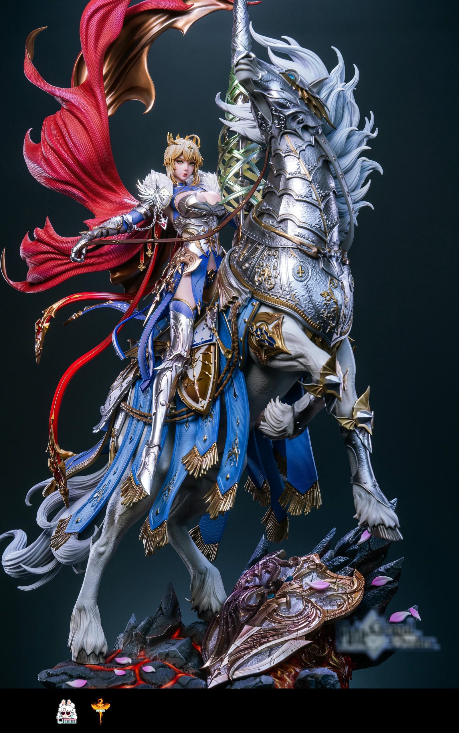 [PO] RESIN FIGRUE Fate White Lancer Resonant Black Lancer Resonant Saber Artoria Pendragon Twin Lancers Resonance - UMM STUDIO