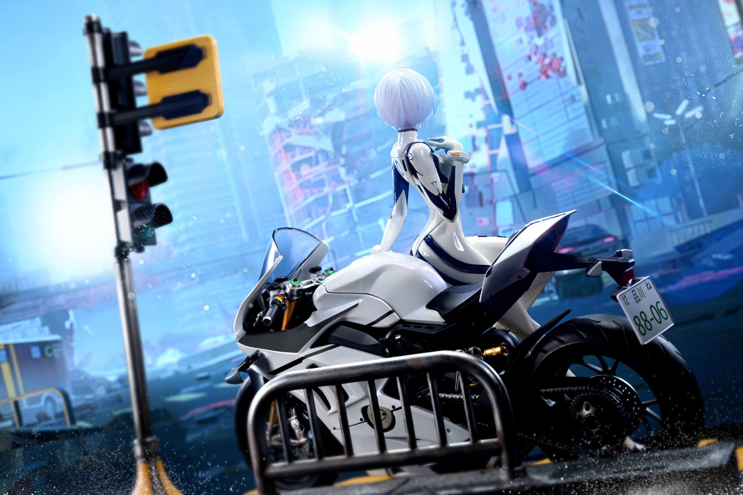 [PO] RESIN FIGURE Neon Genesis Evangelion Motorcycle Ayanami Rei - KOL Brother Studio