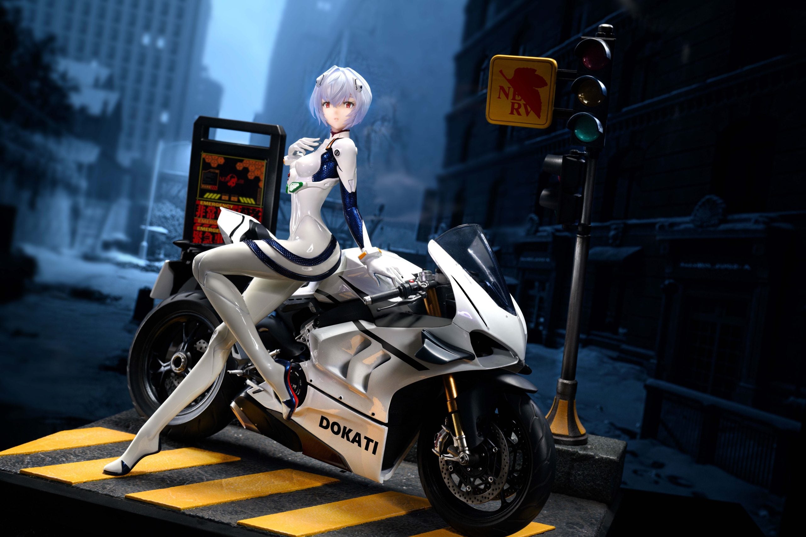 [PO] RESIN FIGURE Neon Genesis Evangelion Motorcycle Ayanami Rei - KOL Brother Studio