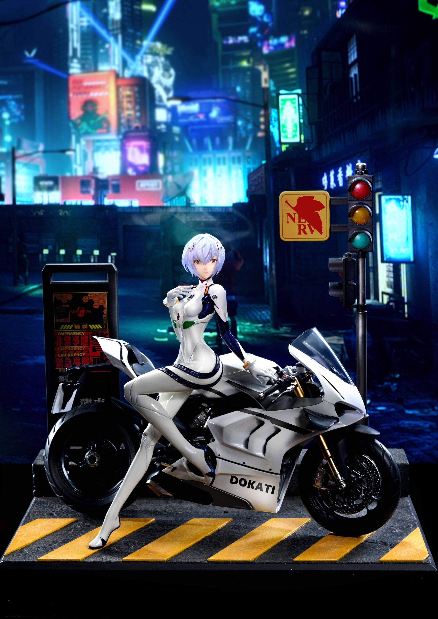 [PO] RESIN FIGURE Neon Genesis Evangelion Motorcycle Ayanami Rei - KOL Brother Studio