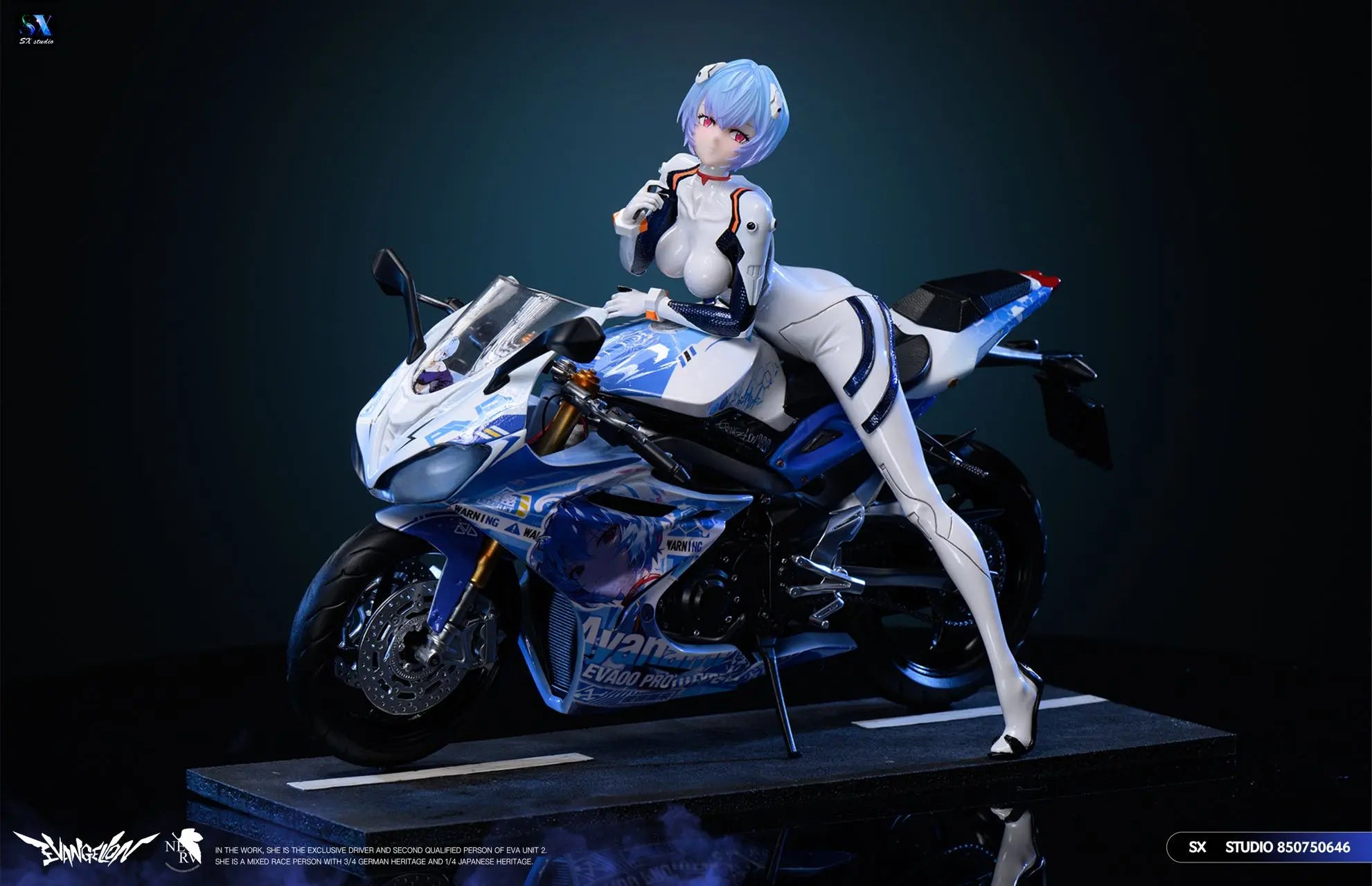 [PO] RESIN FIGURE Neon Genesis Evangelion Motorcycle Girl Ayanami Rei - SX Studio