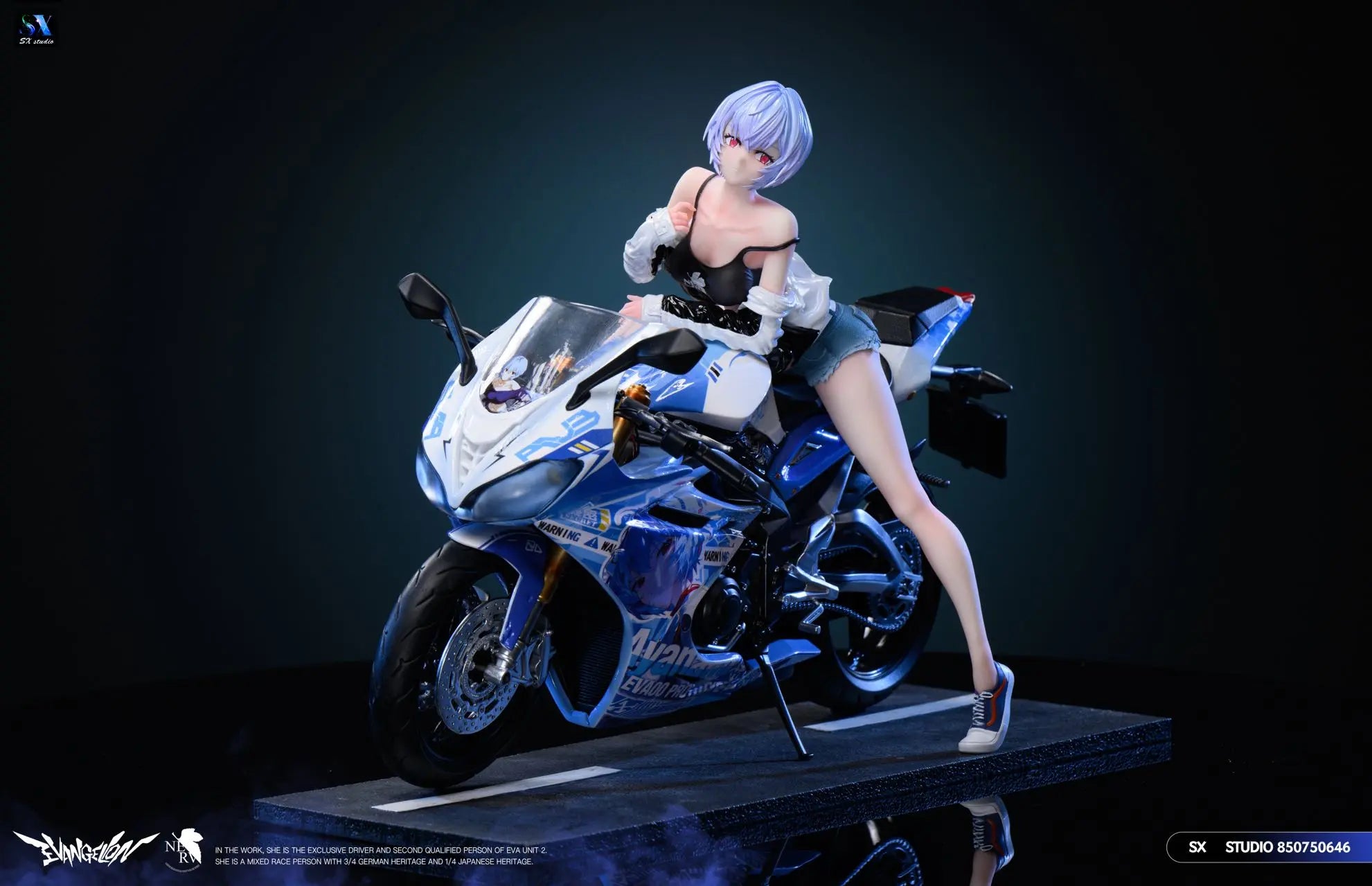 [PO] RESIN FIGURE Neon Genesis Evangelion Motorcycle Girl Ayanami Rei - SX Studio
