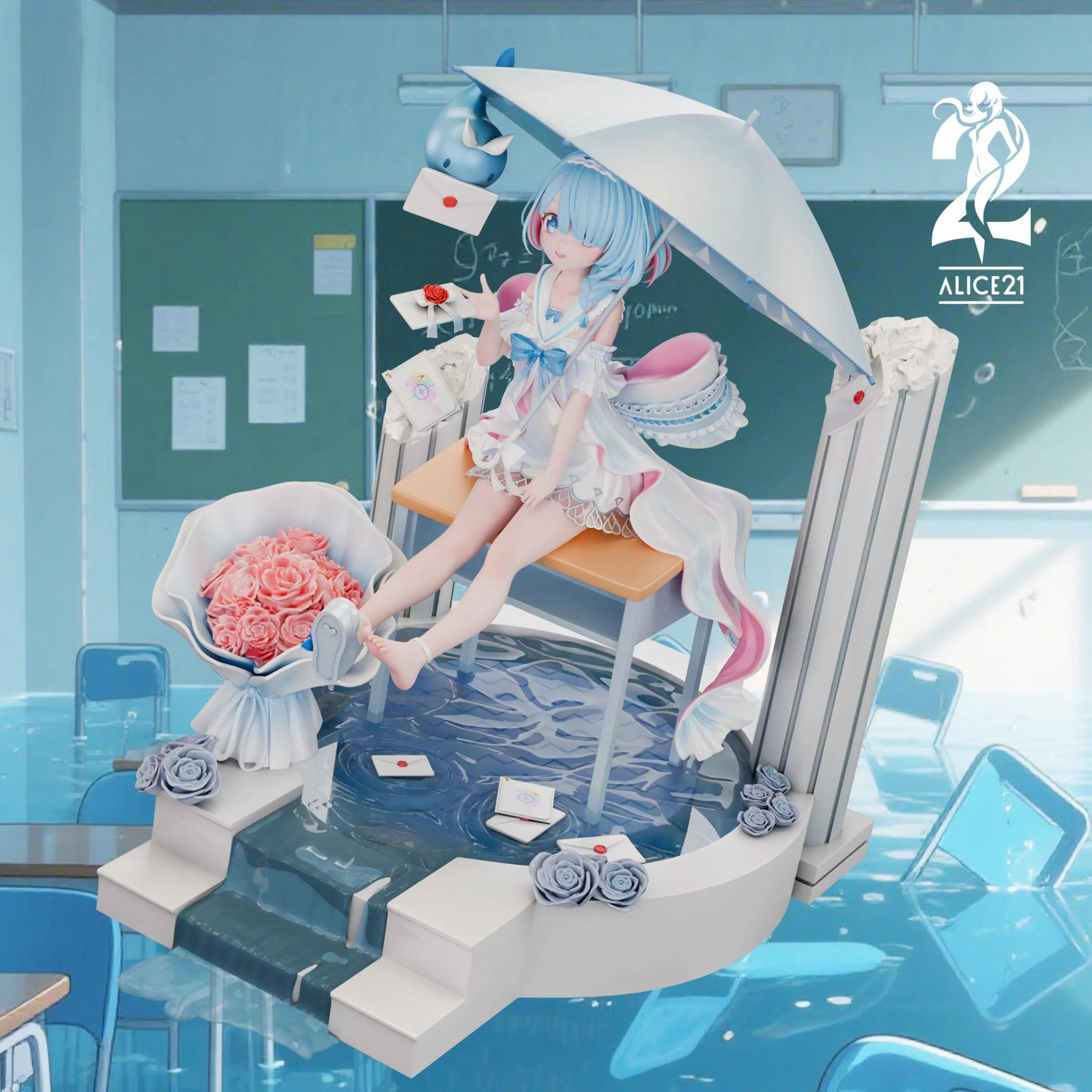 [PO] RESIN FIGURE Blue Archive Pure White Vow wedding dress Arona - Alice21 Studio