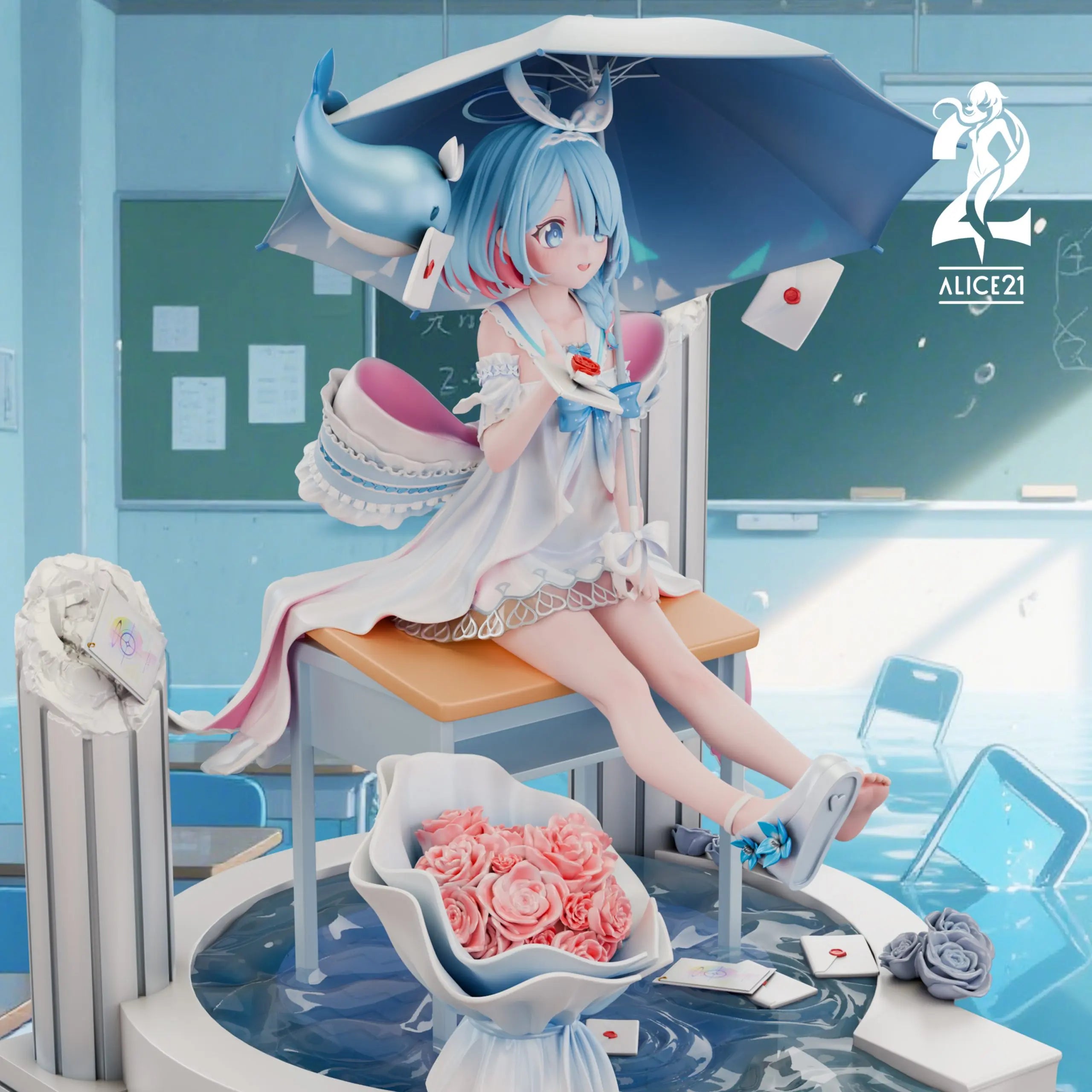 [PO] RESIN FIGURE Blue Archive Pure White Vow wedding dress Arona - Alice21 Studio