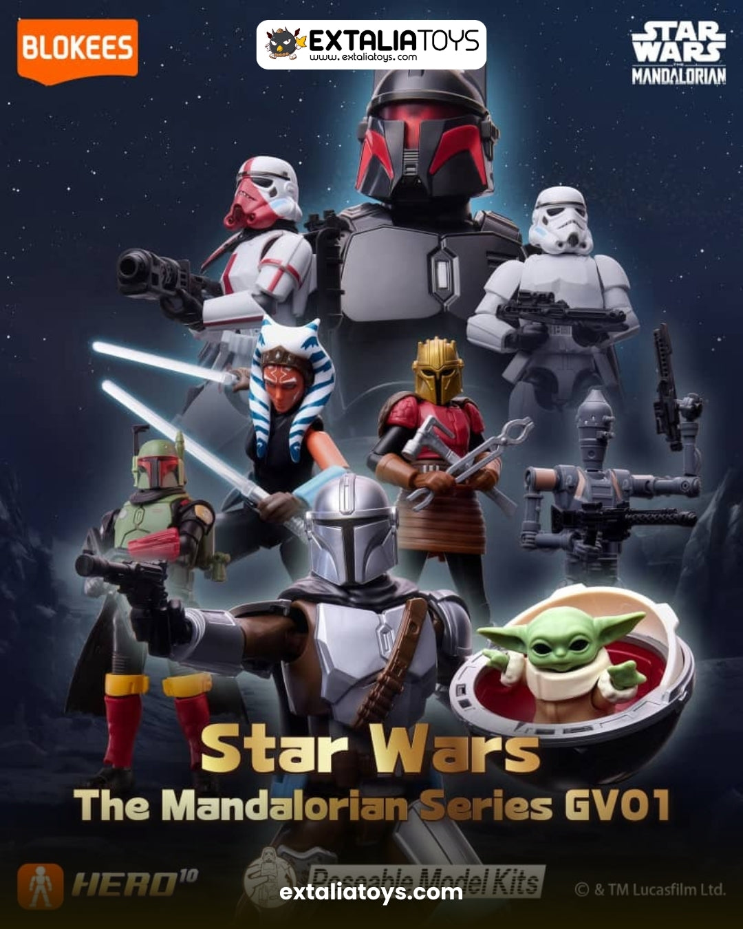 Blokees Figures - Star War Galaxy Version GV01 The Mandalorian Series