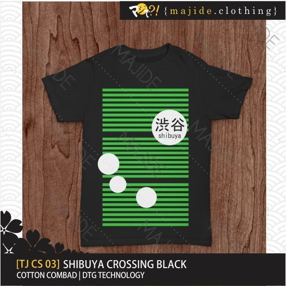 [TJ CS 03] MAJIDE SHIBUYA CROSSING BLACK MAJIDE CLOTHING KAOS T-SHIRT