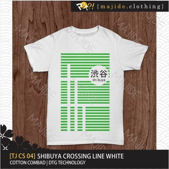 [TJ CS 04] MAJIDE SHIBUYA CROSSING LINE BLACK MAJIDE CLOTHING KAOS T-SHIRT