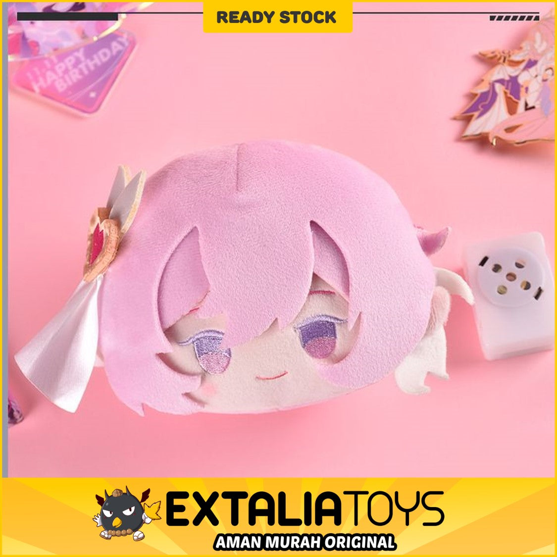 MIHOYO [Voiced] Elysia Herrscher of Human: Ego Plush Keychain (13x14 cm) - Honkai Impact