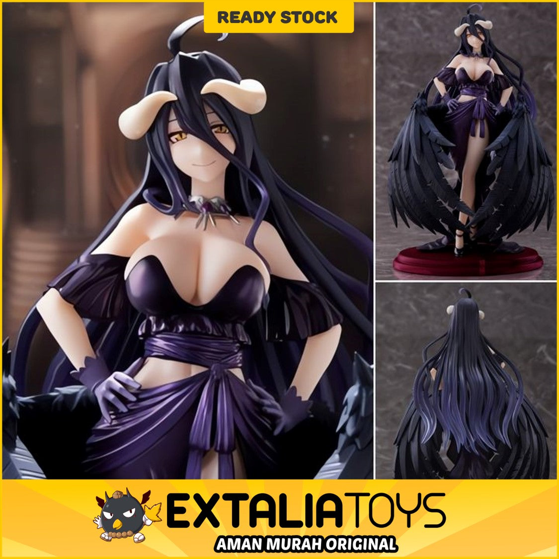 TAITO Artist Master Piece AMP Figure Albedo - Black Dress Ver. Overlord