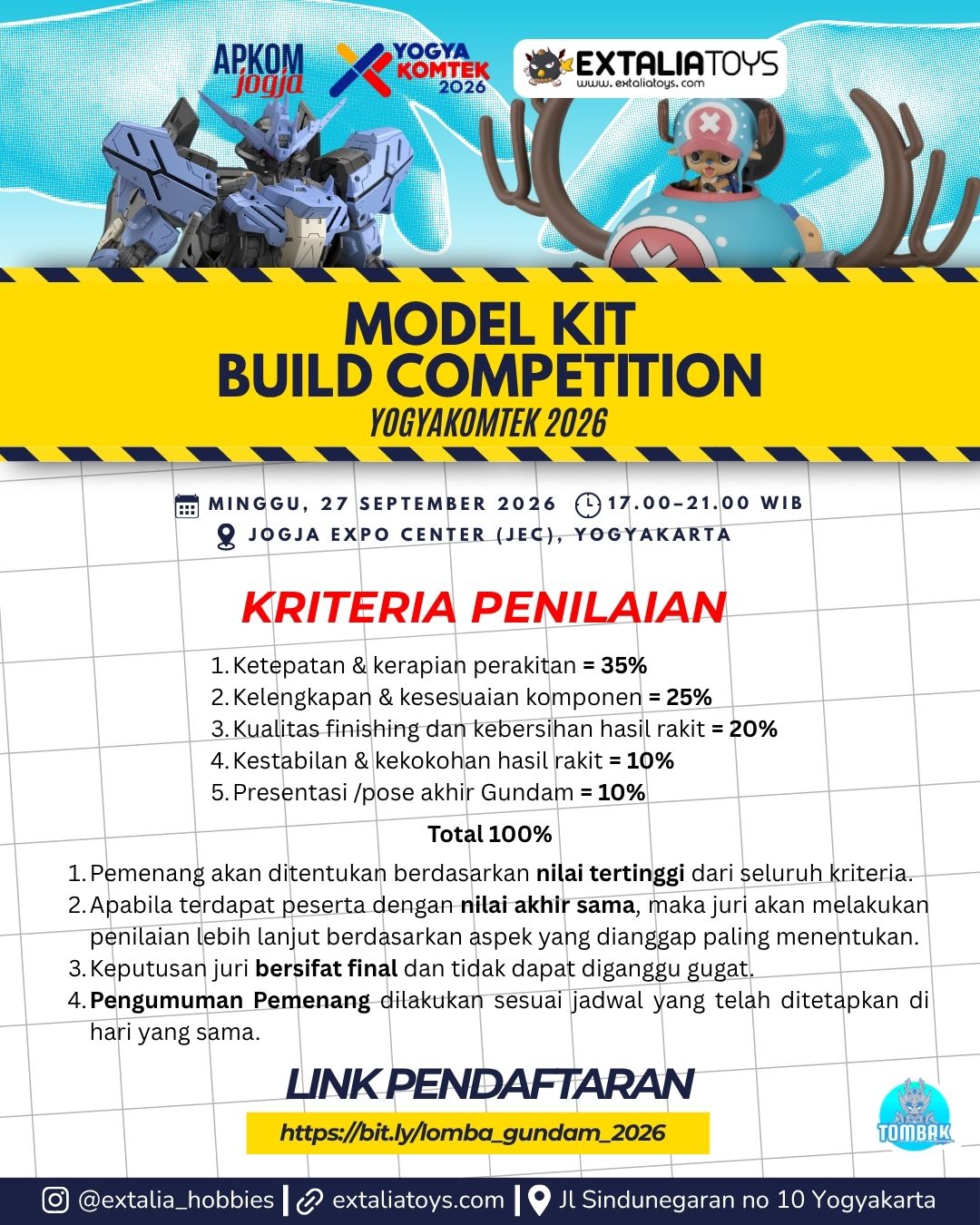 PENDAFTARAN MODEL KIT BUILD COMPETITION 2026