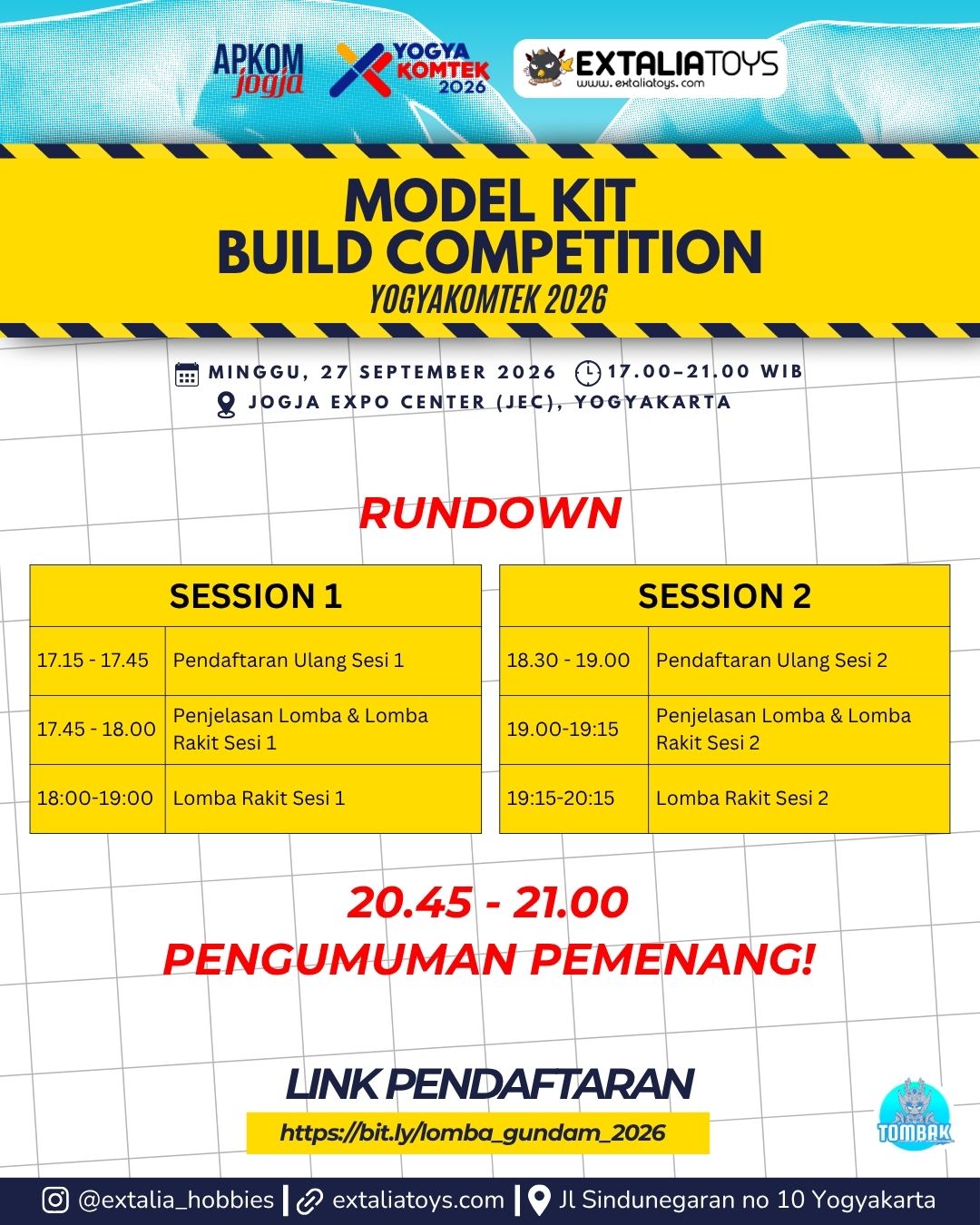 PENDAFTARAN MODEL KIT BUILD COMPETITION 2026
